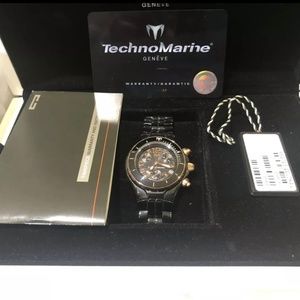 Technomarine black and rose gold ceramic watch *Like New